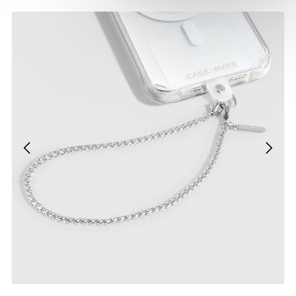 Case-Mate dainty silver chain phone charm